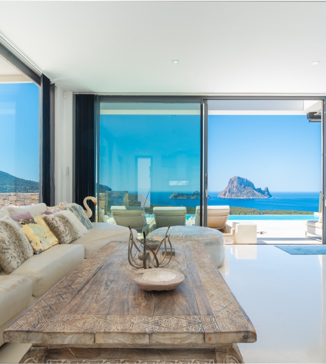 Resa Estate Ibiza for sale townhouse cala Carbo es Vedra living.jpg